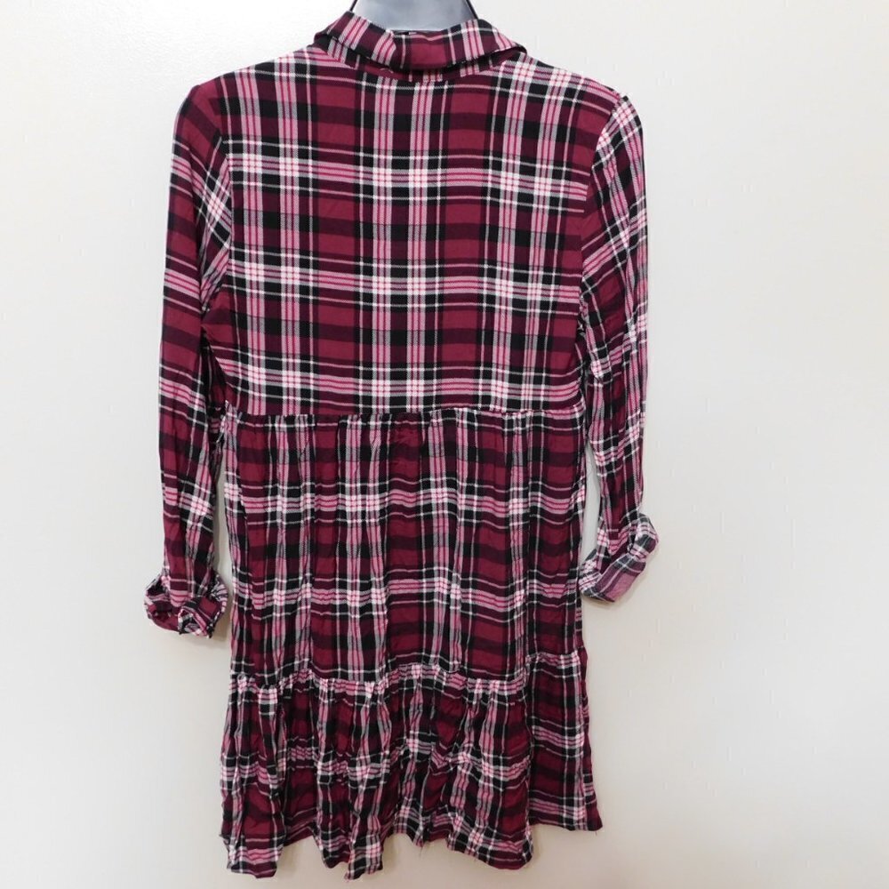 JR420 Ultra Flirt Red Juniors' Plaid Fit & Flare Dress Size Small - Picture 2 of 2